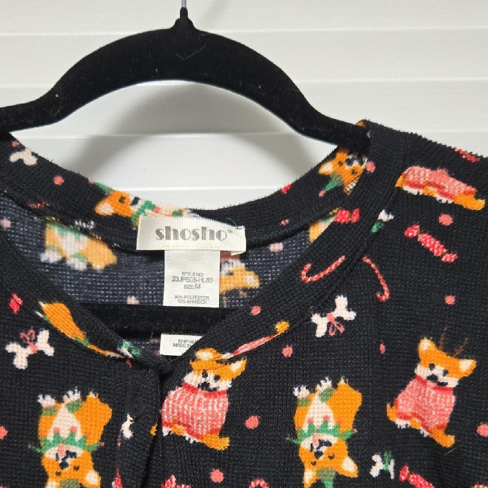 Shosho Black Footie with Colorful Animal Print - Picture 2 of 3